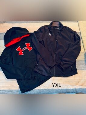 Under Armour Black Hoodie & Black Zip Jacket